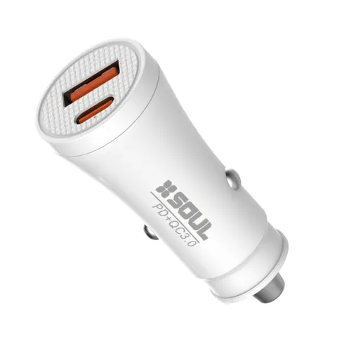 Cargador para Auto PD + QC 38W Soul